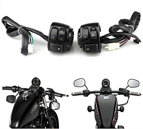 Motorrad Lenker Schalter, 25 mm Handschalter Schalter passend für Hupenblinker-Zündsteuerung
