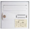 Plaque de maison Family personnalisée avec 4 membres pour boite aux lettres - Format 12x8 cm - Couleur beige