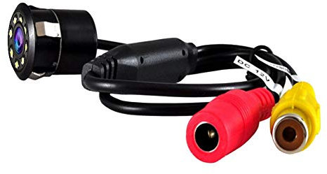 Auto Rückfahrkamera 18,5 mm Wasserdichte Rückfahrkamera mit 8LED Nachtsicht 170°Winkel Weitwinkelkamera Universalkamera Autokamera für Autos SUV Wohnmobile LKW Vans Wohnmobile Pickup-Anhänge,Schwarz