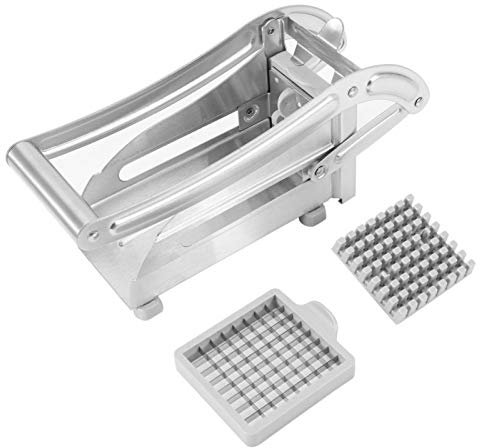 Cortador de patatas fritas, cortador de patatas fritas de acero inoxidable, cortador de patatas fritas, picador