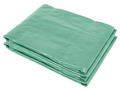 Outsunny Bâche de Rechange Serre Tunnel 18 m², bâche 6 x 3 x 2 m PE Anti-UV imperméable 12 fenêtres + Porte Enroulable zippée Vert