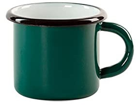FANMEX - Fantastik - Taza acero esmaltado estilo vintage 7 cms (250 ml) - Calidad máxima (Turquesa oscuro)