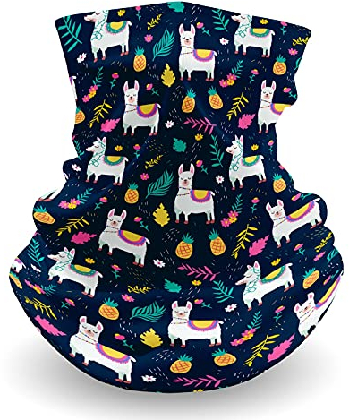 Merchandise for Fans Multifunktionstuch | Schlauchschal | Bandana | Halstuch Fotodruck Damen, Herren, Kinder | Motiv: Lustiges Lama 01