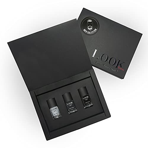 Look To Go • veganer Nagellack • MEN COLLECTION • Set mit 3 Nagellacken á 12ml • 21-free & PETA approved vegan • Made in Germany