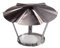 CHAPEAU DE TOITURE EN INOX ROND POUR RACCORDEMENT SUR TUBAGE CHEMINEE OU POLE AVEC COLIER DE SERRAGE REGLABLE DE 150 A 180MM