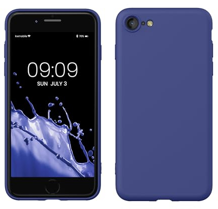 kwmobile Handyhülle für iPhone SE 2022 Hülle/iPhone SE 2020 / iPhone 8 / iPhone 7, für iPhone SE Hülle - Schutzhülle für kabelloses Laden - Case in Blauviolett