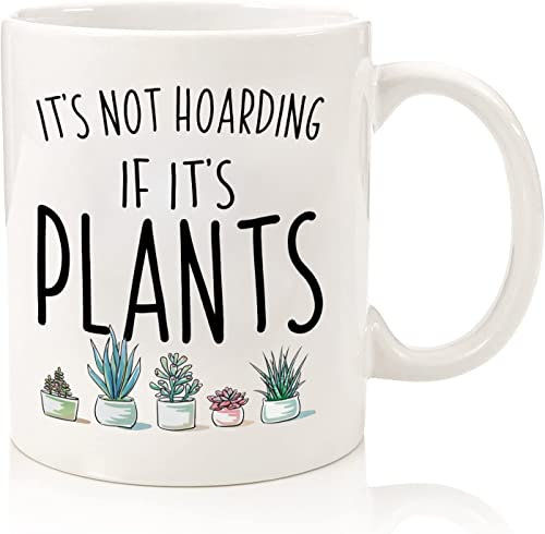 Babimarkeebei Plant Gifts For Lovers - Garden Mug 11oz Crazy Lady Flower Pot Mug, Gardeners Women, Succulent Cactus Cacti Gift Christmas Birthday All I Need is Plants Coffee Cup