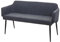 Mendler Sitzbank HWC-L13, Esszimmerbank Bank Polsterbank Garderobenbank Rückenlehne Armlehne Stoff/Textil 133cm - anthrazit