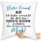 Kissen 40x40 Zierkissen - Bester Freund - Best Friend Freunde Kumpel - 40 x 40 cm - Weiß - du hast ja Mich Geschenke für kumpels Friends bezug einen freundschaftsgeschenk Beste Freundschaft guter