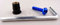 10er Set eloxierte Motorrad Aluminium Schrauben Innensechskant Linsenkopf mit Gummi blau mit Unterlegscheiben und gummigelagerte Kontermutter M5 x15