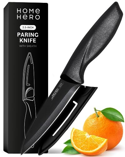 Home Hero Ultra-Sharp Stainless Steel Kitchen Knife Set - Chef Knives Set (9 cm Utility Paring Knife)