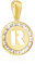 NKlaus Kettenanhänger Buchstabe R 333 Gelb gold 8 Karat 9mm Talisman Amulett Anhänger 14495
