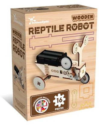 Science4you Holzroboter für Kinder 6+ Jahren – Holzmodelle, Roboter-Baukasten, Reptilienmodell, Modellbau-Geschenk für Jungen, ein Lehrreiches Baukasten-Geschenk für Mädchen und Jungen 6 7 8+ Jahren