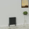 WarmeHaus Radiateur traditionnel 600x605mm Anthracite Horizontal 4 colonnes Fonte Radiateurs Chauffage Chauffage Central