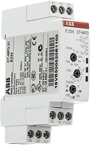 ABB Zeitrelais, DIN-Schienen, 0.05 s → 100h, 12 → 24V ac/dc, 2 Kont. Multifunktion, 2-poliger Wechsler