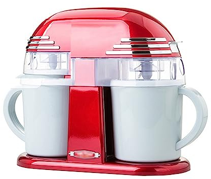 HEXEH Sorbetière Double cône électrique sorbetière Classique Enfants Machine à crème glacée Maison Automatique Machine à Glace for Enfants Maison Bricolage Machine à Glace
