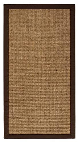 casa pura® Amazonas Sisal-Teppich mit Baumwollbordüre | rutschfeste Latexunterseite | mehrere Farben und Größen zur Auswahl (Kork, 180 x 120 cm)