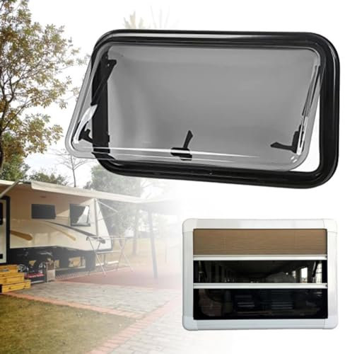 ZHPPED Finestre per Camper, finestre per roulotte, finestre a Battente, finestre per roulotte con oscuranti e zanzariere integrati, per roulotte e Camper,600X500mm