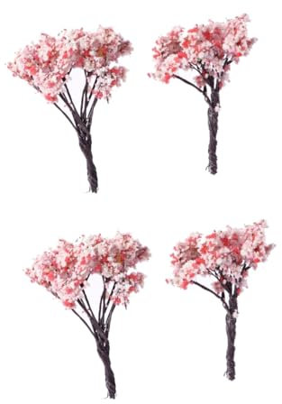 Cabilock 20 STK plastikbaum House Decoration -Dekoration Mikrogarten Dekoration gartenaccessoires Miniaturbaum kunstpflanze Kirschbaum Bonsai schmücken Blumenbaum künstliche