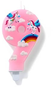 Bougies d'anniversaire licorne numéro 9 - Bougie numérique pour gâteau, décoration anniversaire