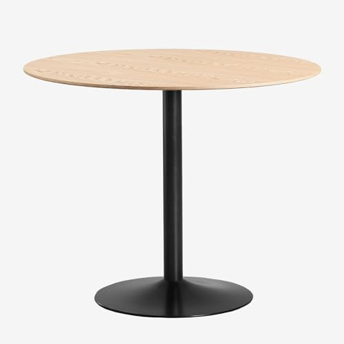 SKLUM Runder Esstisch aus MDF und Metall Yvetta Ø90 cm