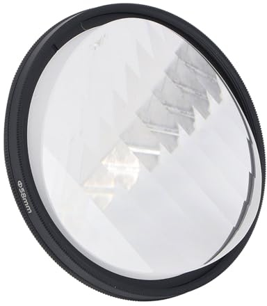 ASHATA Linear Glass Prism Camera Filter, MRC Coating, Repetitive Image Photography Foreground Blur, Glass Prism Special Effects Filter (58mm)