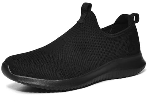 BRKVALIT Herren Laufschuhe Sportschuhe Freizeit Turnschuhe Sneaker Leichtgewicht Athletic Schuhe,Schwarz,44EU