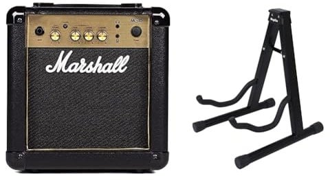 Marshall MG10G 10W Electric Guitar Combo Amplifier & KEPLIN Guitar Stand A Frame Foldable Universal Stand