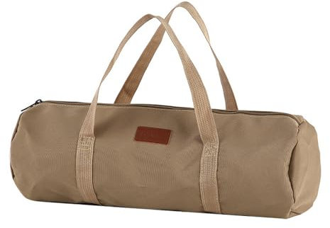 Hosoncovy Camping Ground Nail Storage Bag Carrying Case Ground Nail Organizer Camping Tools Tent Peg Storage Bag for Outdoor (Brown)