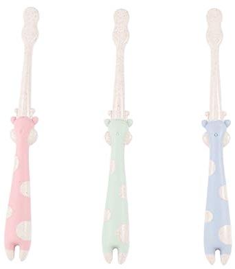 Ipetboom 3stücke Teiliges Cartoon Zahnbürste Aus Für Junge Mädchen Sanfte Borsten Ergonomisches Design Für Zahnpflege Von Kleinkindern Skandinavischen Farben