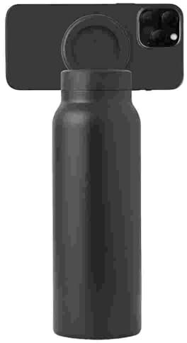 MASINIES Wasserflasche mit Handyhalterung, 680 ml, Sport-Wasserflasche, Fitness, Handyhalter, isolierter Becher, Edelstahl, Reiten, Wasserflasche für Fitnessstudio, Sport (#1)