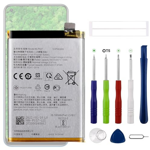 Swark Batteria di ricambio BLP837 compatibile con Realme 8 Pro/Realme 9 Pro Plus/Realme 9 Pro+ con kit di strumenti di riparazione aggiornamento