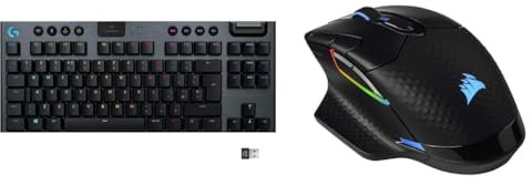 Logitech G915 LIGHTSPEED TKL & CORSAIR DARK CORE RGB PRO SE