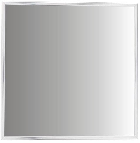 Spiegel 30x30cm im ALU Rahmen Silber glänzend, Echtglas, Wandspiegel, ideal für Bad, Flur, Diele, Büro, Praxis, Wohnmobil u.m.
