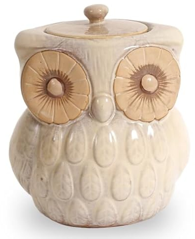 Goodscious Ceramic Owl Cookie Jar