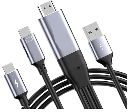 HDMI-kompatibel Zu USB C Kabel 4K60Hz Adapter, Kompatibel For PS5 Xbox SteamDeck Zu Xreal NrealAir RokidMax RayNeoAir Berührbaren Monitor(HDMI to C STR for VR)