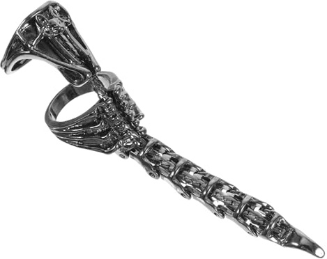 Hohopeti Punk Herren Ring Scorpion Design Flexibel Verstellbar Alloy Metall Schmuck Geschenk Halloween Birthday