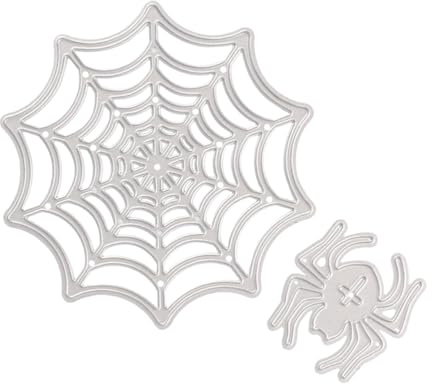UKCOCO Spinnennetz Silber Prägestempel Selbstgemacht Halloween Party