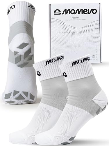 Momevo® Volleysox Anti-Rutsch Volleyball Socken mit Grip, für Hallensport | entwickelt für mehr Halt und Stablität im Schuh