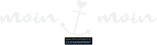 CLICKANDPRINT Aufkleber » Moin Moin, 90x21,0cm, Weiß • Dekoaufkleber/Autoaufkleber/Sticker/Decal/Vinyl