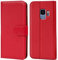 Verco Handyhülle für Samsung S9 Hülle, Schutzhülle für Samsung Galaxy S9 Tasche PU Leder Flip Case Brieftasche - Rot