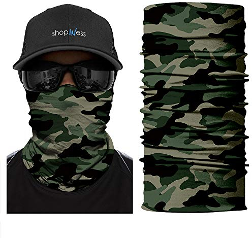 ShopINess Multifunktions Schlauchschal Unisex für Sport Tarnfarbe Stil (Tarnfarbe Grün)