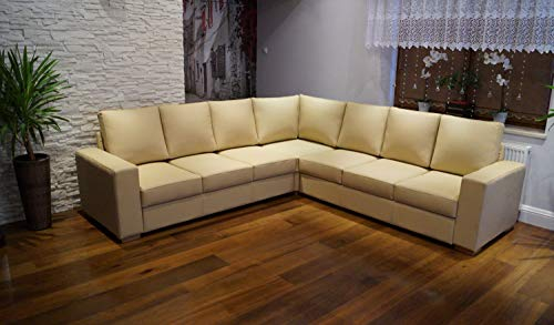 Quattro Meble Echtleder Ecksofa Mallorca RE 270x270cm mit Schlaffunktion und Bettkasten Ledersofa Echt Leder Eck Couch große Farbauswahl !!!