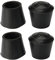 sourcing map 4pcs Leg Caps Tips 16mm 5/8 Inch Anti Slip Rubber Furniture Table Feet Cover Floor Protector Reduce Noise Prevent Scratches Black