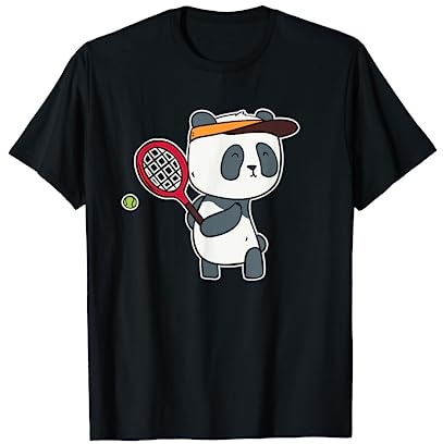 Lustiger Panda spielt Tennis - Tennis Spieler T-Shirt