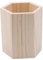Pot à crayons en bois lisse - Organiseur de bureau en bois de bambou - Rangement pour papier à lettre - Hexagon - Taille 3 utile et pratique