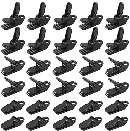 Zelt Clips Set Plane Clips Kleine Clamp Plane Planenhalter Clips Planen-Klemmen, 30 Stück Winddichte Markisen Clips Clamp Clips Camping Vorzelt Klemme Clips Kunststoff Krokodilklemme für Outdoor
