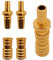 Shisha King® Schlauchadapter Schlauchanschluss Erweiterung Set inkl. Kugel Universal Alu mit Schliff | Wasserpfeife Hookah Zubehör Schlauch Adapter Anschluss Ventil (2er Packung, Gold)