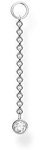 Thomas Sabo Einzel Ohrring Anhänger weißer Stein silber 925 Sterling Silber EP006-051-14
