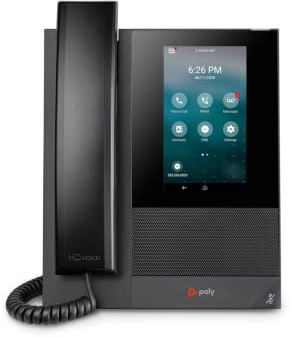 Poly CCX 400 Desktop Business Media Phone (Polycom) - with Handset - Open SIP - Power Over Ethernet (POE) - 5-Inch Color Touchscreen - Works with Zoom, Teams, & More
